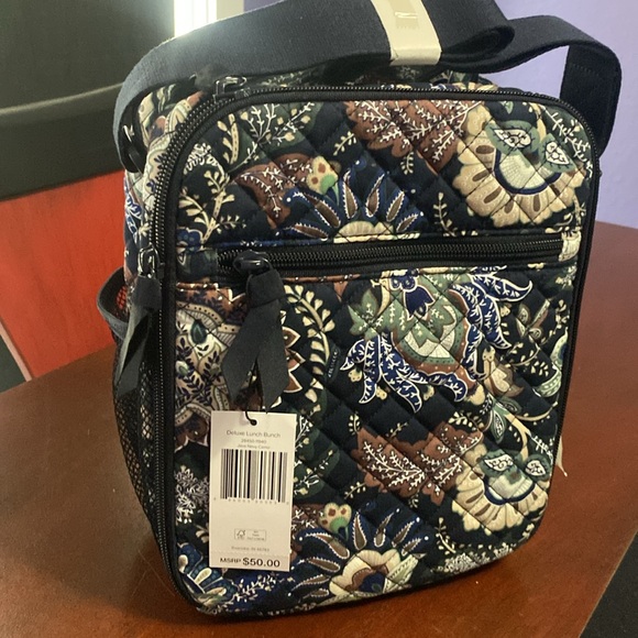🆕💙Vera Bradley Deluxe Lunch Bunch, “Java Navy Camo” - Picture 1 of 8